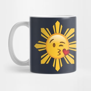 Pinoy Sun Blow Kiss Emoji Heart Wink Mug